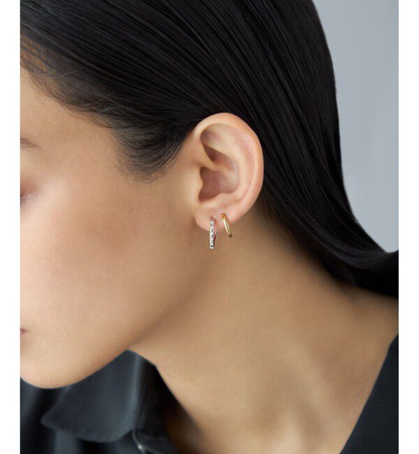 Jouete「[ダブルピアス] ジルコニア コンビカラー」|ピアス|