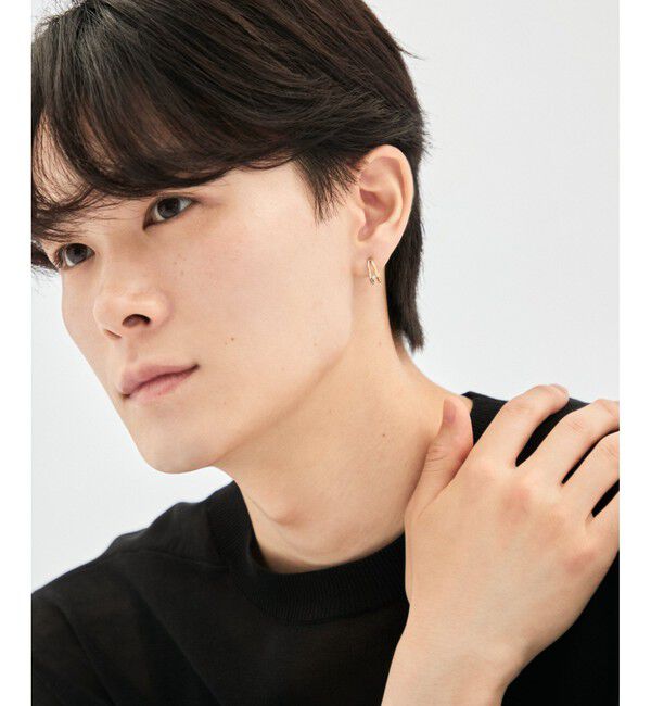 Jouete「ダブルフープイヤリング ジルコニア コンビカラー」|イヤリング|