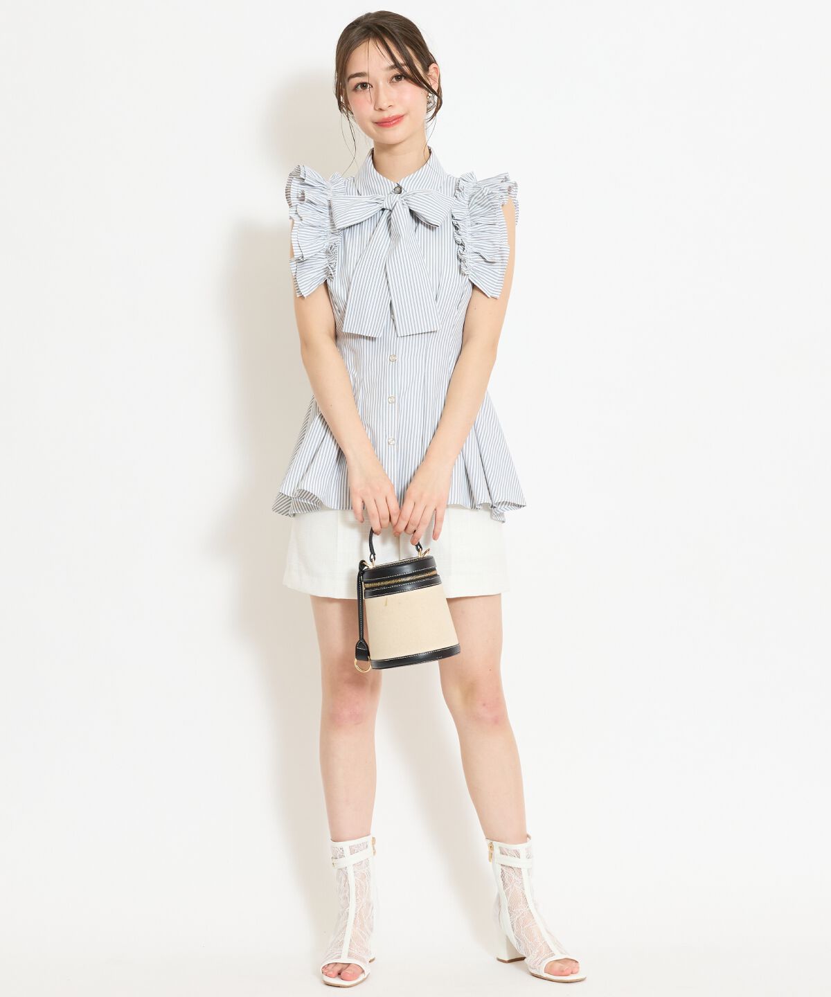WILLSELECTION「タックツイードショートパンツ」|キュロット|