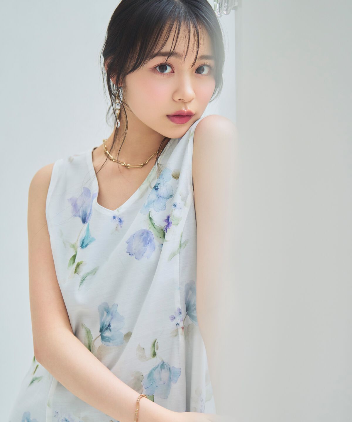 WILLSELECTION「ウォーターフラワープリントリバーシブルワンピース」|ワンピース|