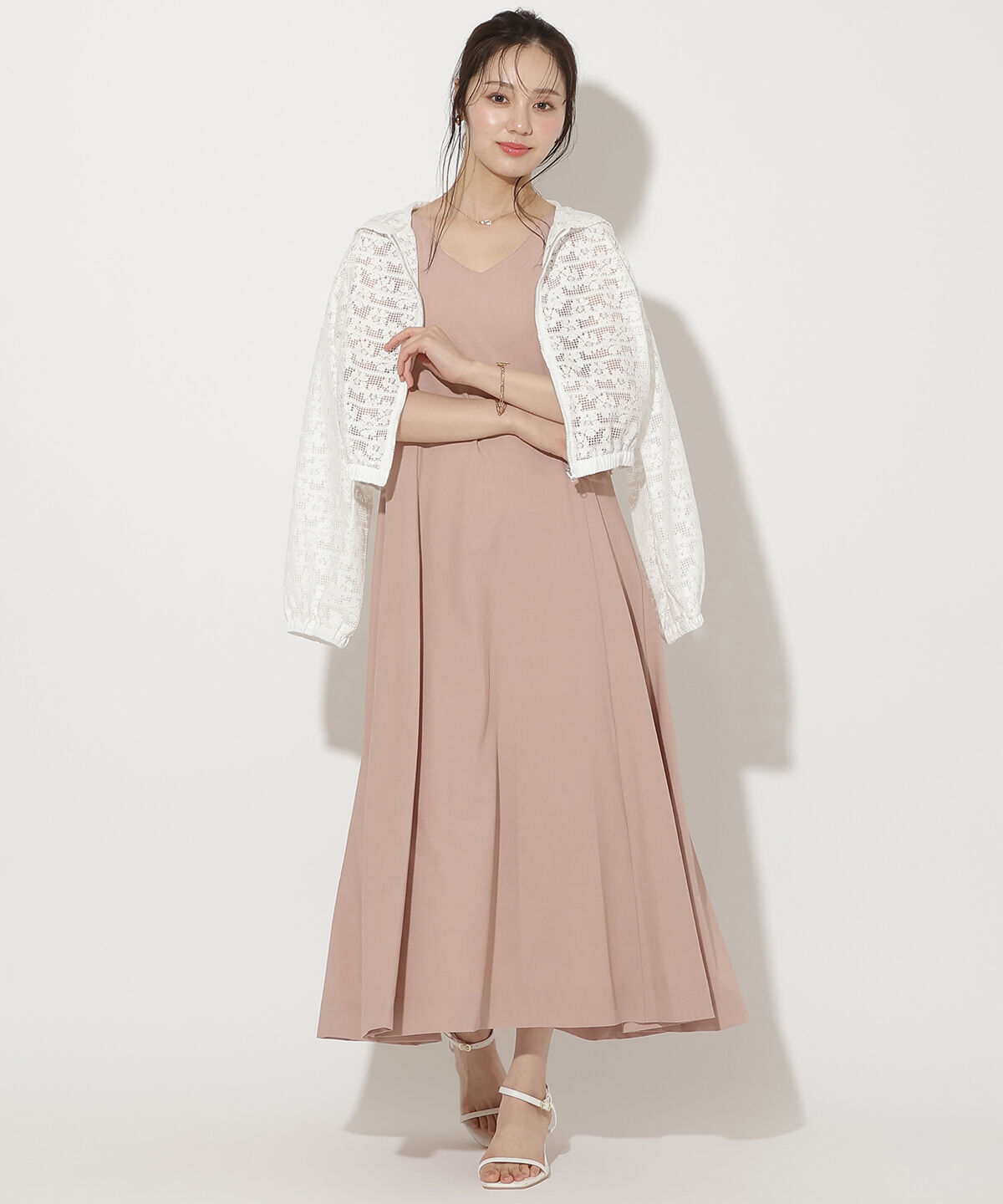 WILLSELECTION「ウォーターフラワープリントリバーシブルワンピース」|ワンピース|