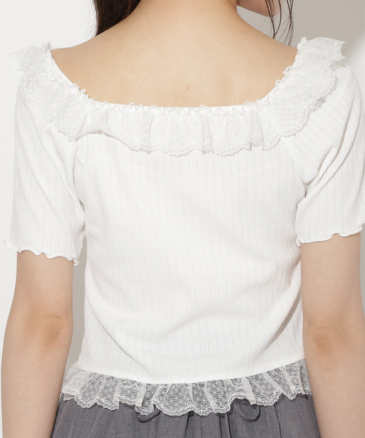 WILLSELECTION「レースフリルカットトップス」|Tシャツ・カットソー|