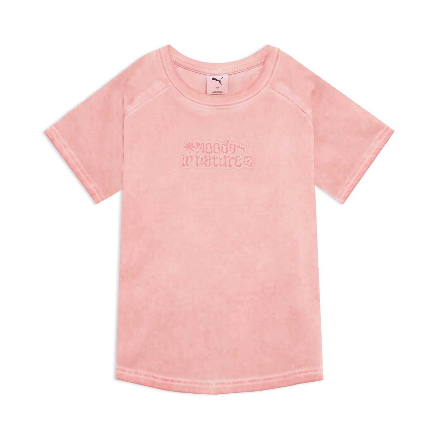 PUMA「【PUMA ｳｪｱ】W MOODS IN NATURE WASHED TEE」|Tシャツ・カットソー|ピンク