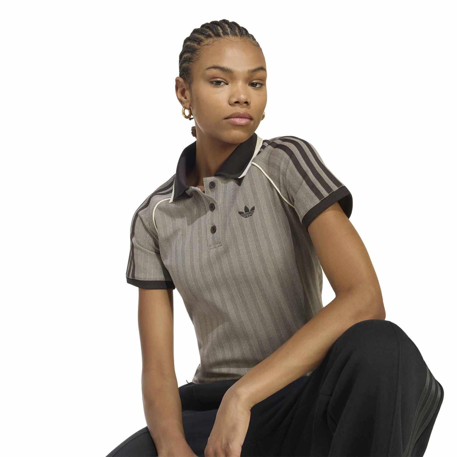 adidas「【ADIDAS ｳｪｱ】W TWEED POLO SHIRT(GFX INJ)」|Tシャツ・カットソー|
