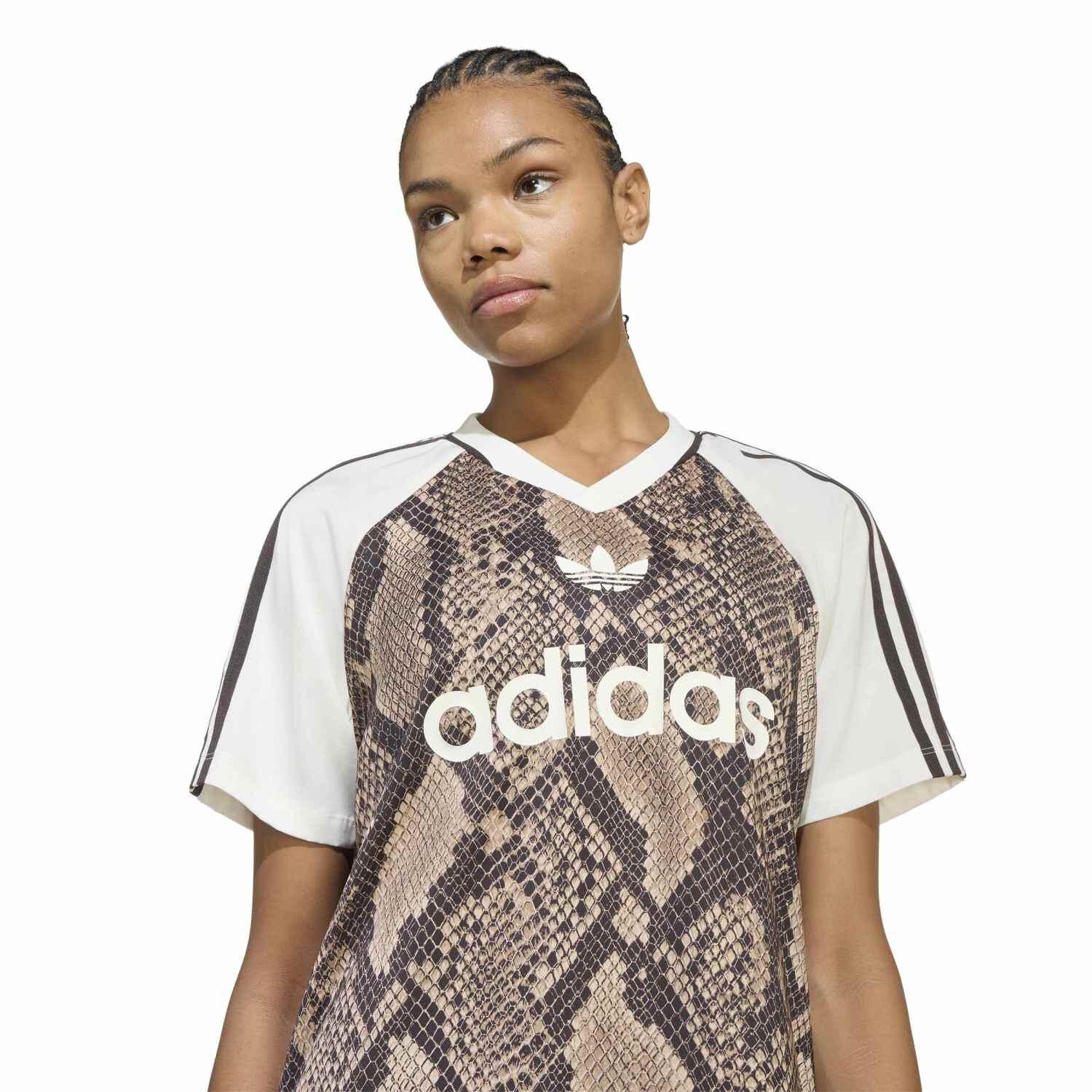 adidas「【ADIDAS ｳｪｱ】W SNAKE SATIN SS JERSEY(GFX IN」|Tシャツ・カットソー|