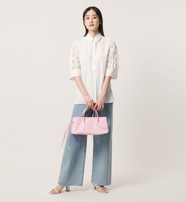 UNITED ARROWS「ラッセルレース コンビ シャツ ‐ウォッシャブル‐」|シャツ・ブラウス|