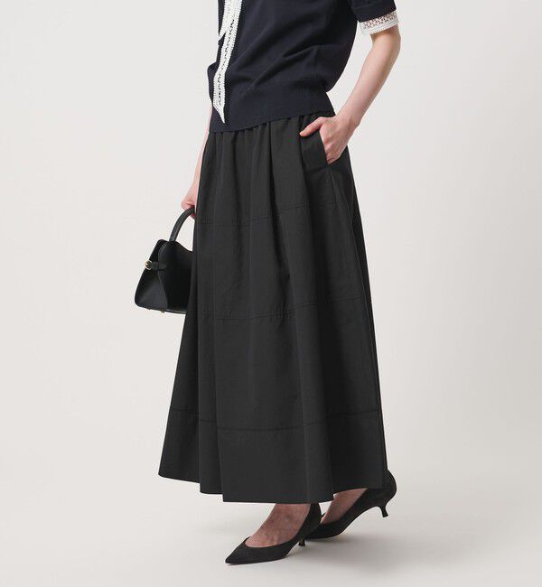 UNITED ARROWS「シルキー ギャザー フレア スカート ‐ウォッシャブル‐」|フレア|