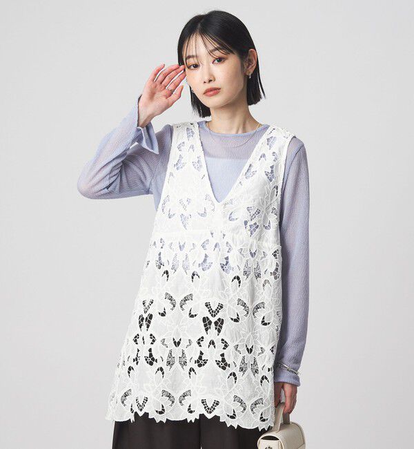 UNITED ARROWS green label relaxing「レース ノースリーブ ブラウス」|シャツ・ブラウス|