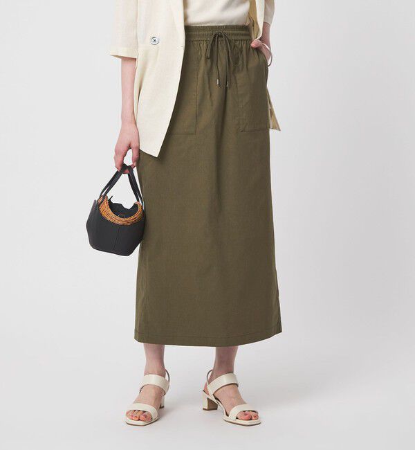 UNITED ARROWS green label relaxing「［size SHORT/TALLあり］オルマイ LI/MIX タイト スカート」|タイト|OLIVE