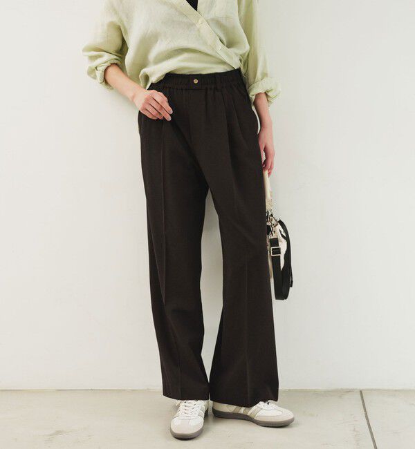 UNITED ARROWS green label relaxing「［size SHORT/TALLあり］ニーハイワイドパンツ」|その他|BLACK