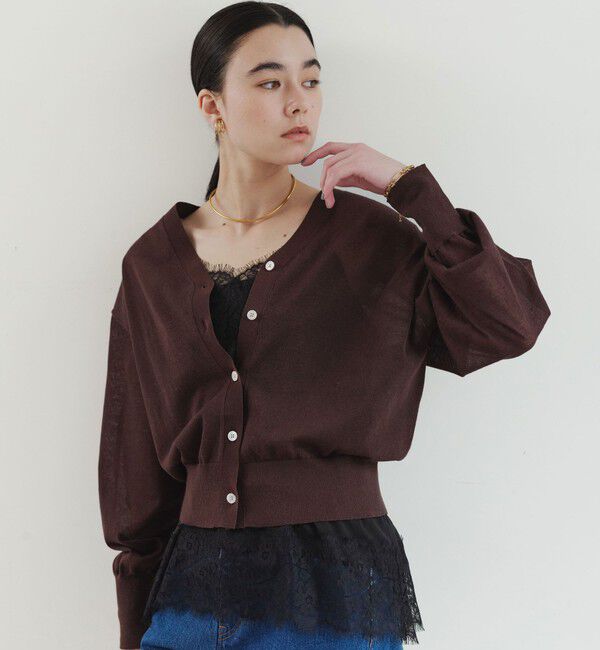 UNITED ARROWS green label relaxing「ビューティーネック2WAYカーデ ウォッシャブル」|カーディガン|