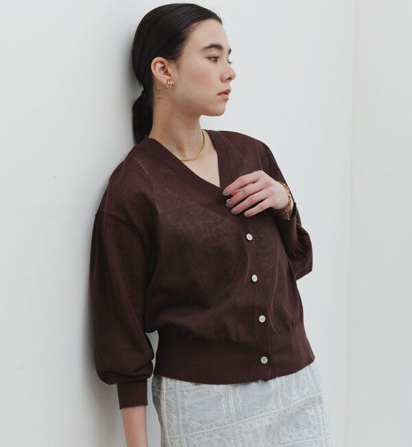 UNITED ARROWS green label relaxing「ビューティーネック2WAYカーデ ウォッシャブル」|カーディガン|