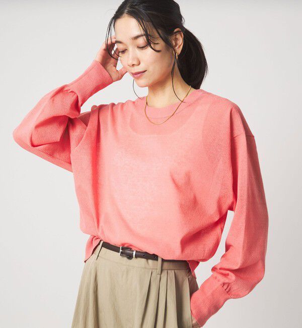 UNITED ARROWS green label relaxing「ビューティーネック2WAYカーデ ウォッシャブル」|カーディガン|