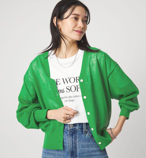 UNITED ARROWS green label relaxing「ビューティーネック2WAYカーデ ウォッシャブル」|カーディガン|