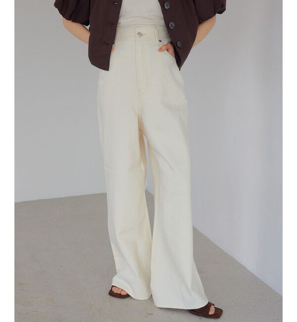 EMMEL REFINES「＜EMMEL REFINES＞EM  ソフト ワイド DNM パンツ」|チノ|OFF WHITE