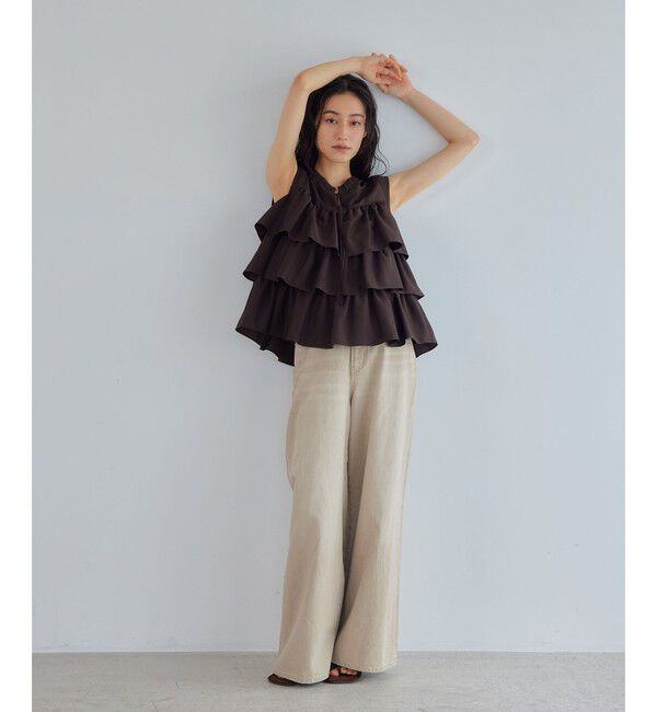 EMMEL REFINES「＜EMMEL REFINES＞EM  ソフト ワイド DNM パンツ」|チノ|
