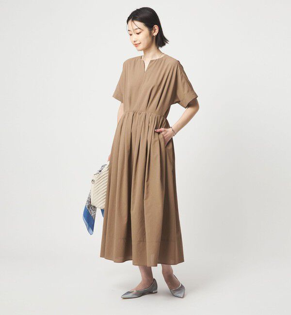UNITED ARROWS green label relaxing「Breeze Cool ワンピース マシンウォッシャブル 通気性 UVカット」|ワンピース|BEIGE