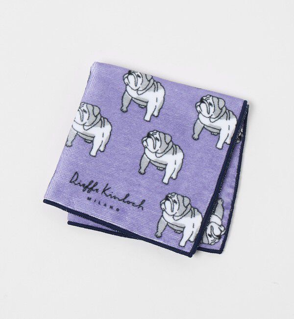 UNITED ARROWS green label relaxing「＜Dieffe Kinloch＞プリント タオル ハンカチ」|ハンカチ|PURPLE