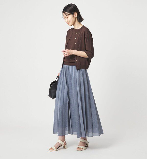 UNITED ARROWS green label relaxing「アキハ プリーツ スカート」|フレア|
