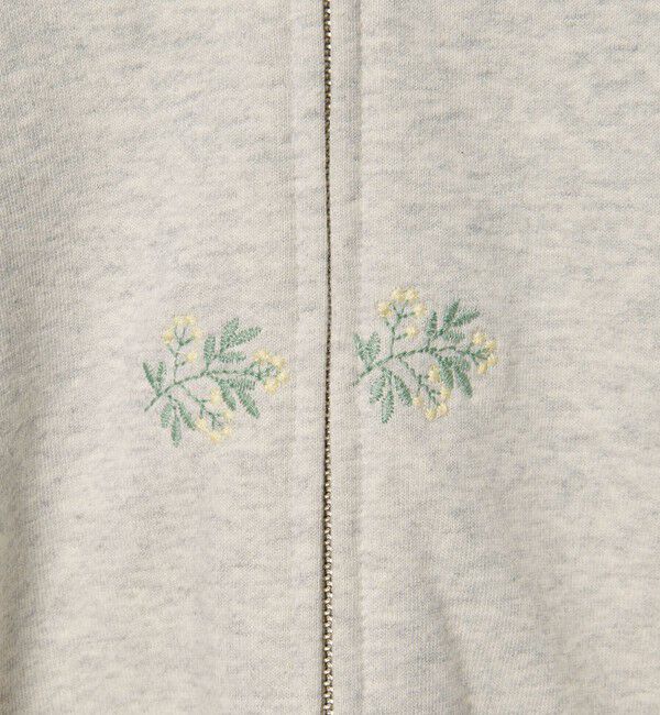 EMMEL REFINES「＜EMMEL REFINES＞EM シシュウ ショート ジップパーカー」|Tシャツ・カットソー|