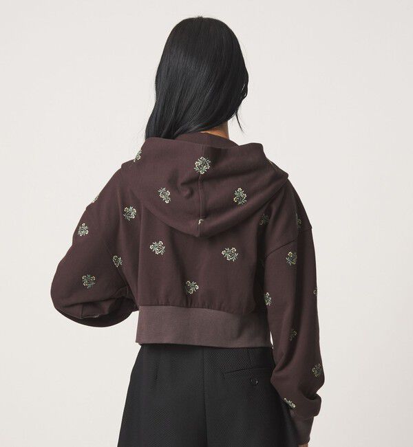 EMMEL REFINES「＜EMMEL REFINES＞EM シシュウ ショート ジップパーカー」|Tシャツ・カットソー|