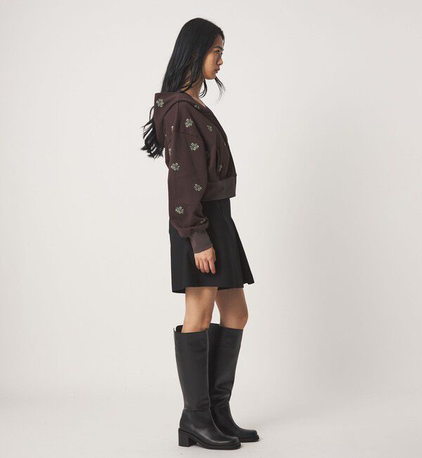 EMMEL REFINES「＜EMMEL REFINES＞EM シシュウ ショート ジップパーカー」|Tシャツ・カットソー|