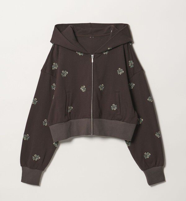 EMMEL REFINES「＜EMMEL REFINES＞EM シシュウ ショート ジップパーカー」|Tシャツ・カットソー|