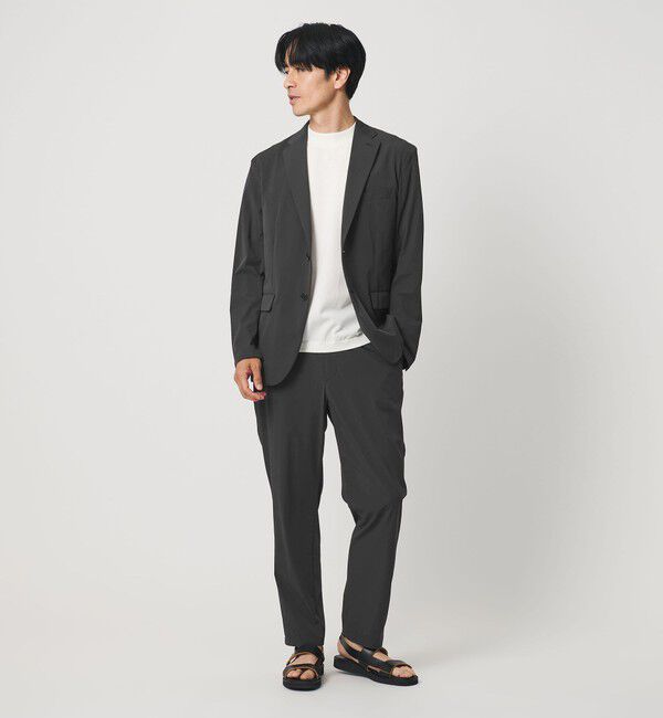 BEAUTY&YOUTH UNITED ARROWS「CORDURA ドビー 1プリーツ テーパード パンツ NO.4 撥水 ストレッチ ウォッシャブル セットアップ対応」|チノ|