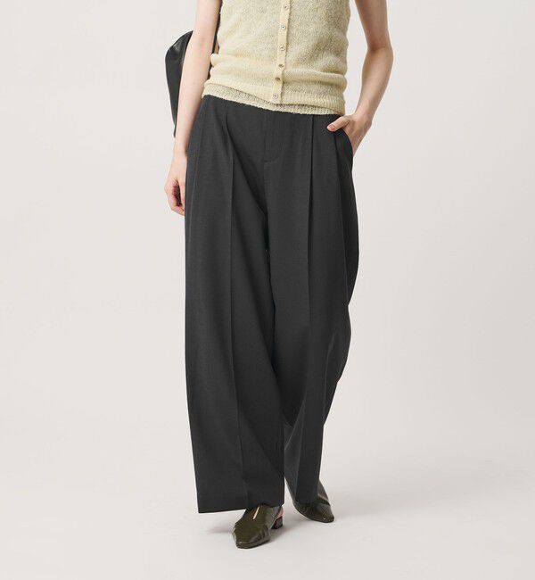 BEAUTY&YOUTH UNITED ARROWS「ポリエステルブレンド ２タック タブワイドパンツ ウォッシャブル 防シワ」|その他|