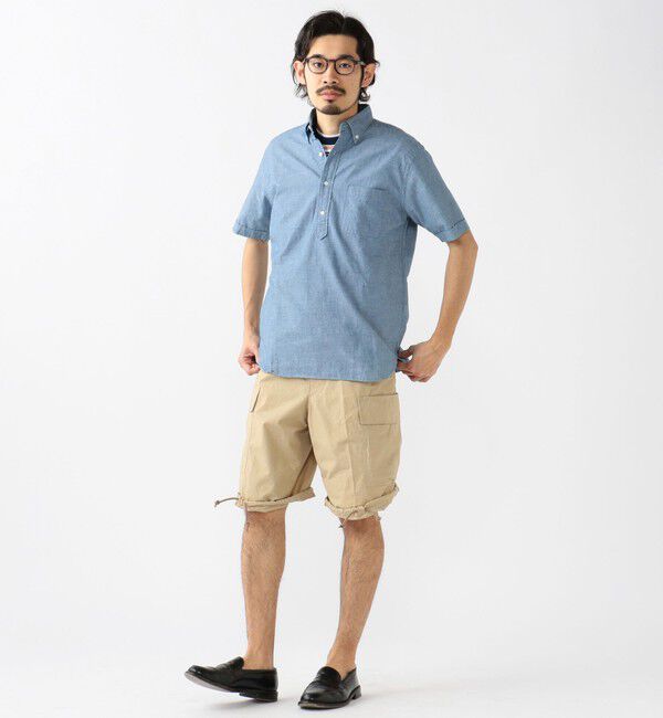 BEAMS「BEAMS PLUS / B.D. Pullover Short Sleeve Chambray」|シャツ・ブラウス|