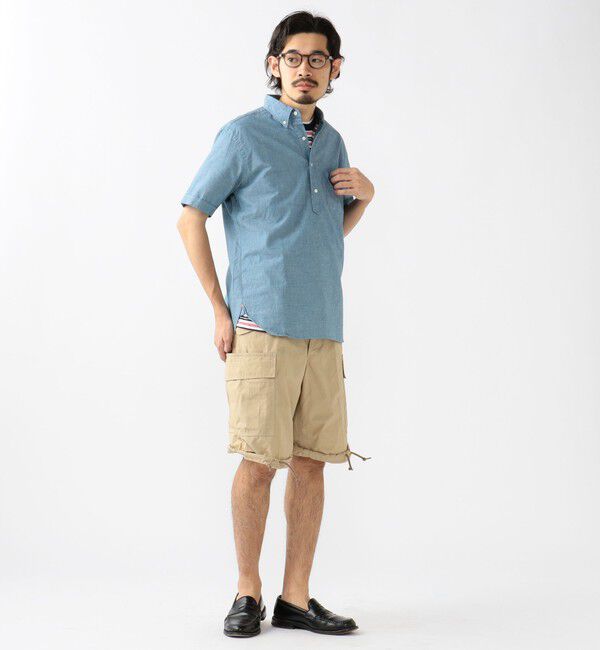 BEAMS「BEAMS PLUS / B.D. Pullover Short Sleeve Chambray」|シャツ・ブラウス|