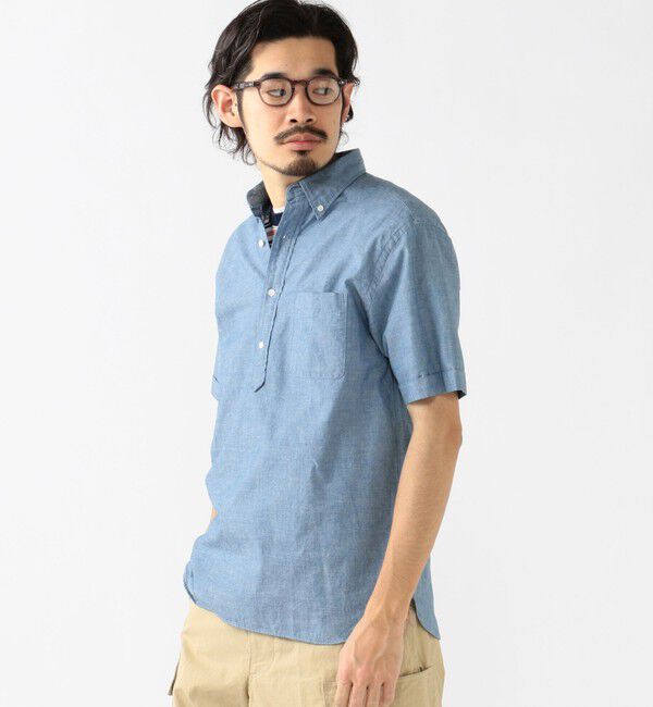 BEAMS「BEAMS PLUS / B.D. Pullover Short Sleeve Chambray」|シャツ・ブラウス|