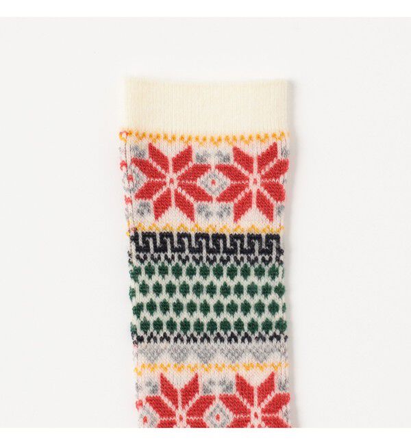BEAMS「スノー ジャカード ソックス」|ソックス|