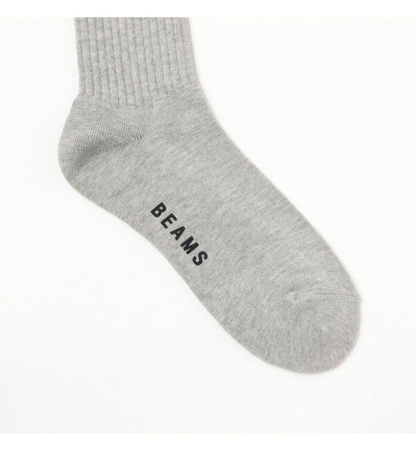BEAMS「Bロゴ クルーソックス」|ソックス|