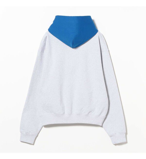 BEAMS「BEAMS｜Short Color-Block Hoodie｜裏毛 スウェット ヘビーウエイト｜ ワイドフィット カラーブロック 」|スウェット・ジャージ|