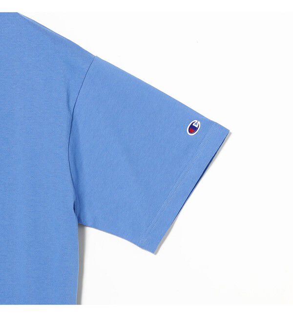 BEAMS「BEAMS｜【別注】Champion / Fake In T-Shirt｜オーバーサイズ｜チビロゴ｜ドライな着心地」|Tシャツ・カットソー|