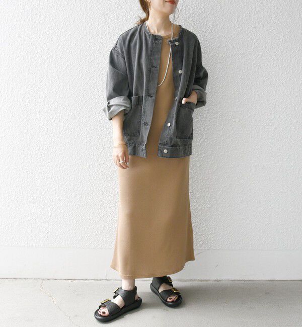 SHIPS any「《一部予約》SHIPS any: ノーカラー デニム ブルゾン［SHIPS any DENIM］」|デニムジャケット|
