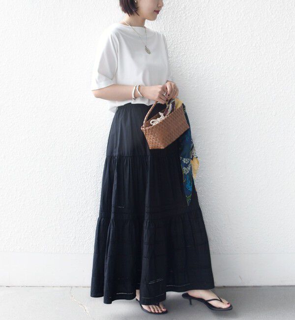 SHIPS for women「【WEB限定】〈ネックが選べる2サイズ展開〉オーガニックコットン バリエーションネック TEE」|Tシャツ・カットソー|
