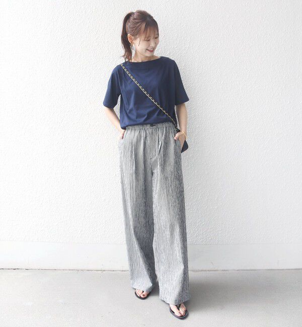 SHIPS for women「【WEB限定】〈ネックが選べる2サイズ展開〉オーガニックコットン バリエーションネック TEE」|Tシャツ・カットソー|