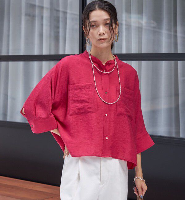 SHIPS for women「【実力派ベーシック】〈手洗い可能〉シルク混 シアー 羽織 シャツ」|シャツ・ブラウス|