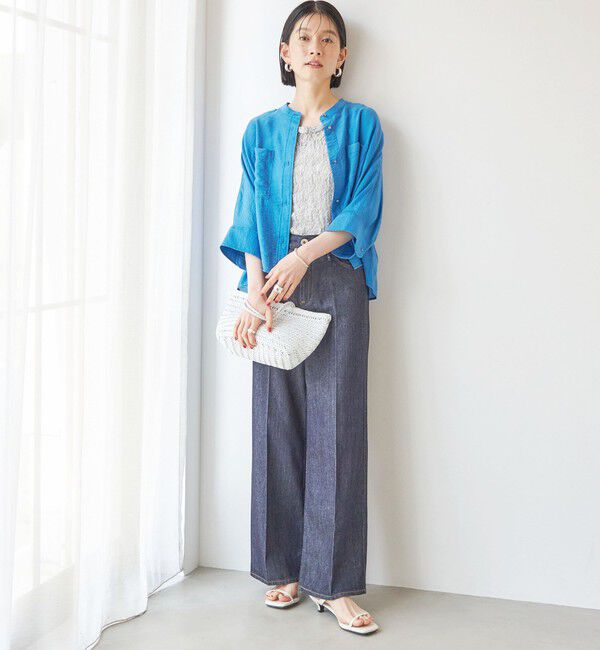 SHIPS for women「【実力派ベーシック】〈手洗い可能〉シルク混 シアー 羽織 シャツ」|シャツ・ブラウス|