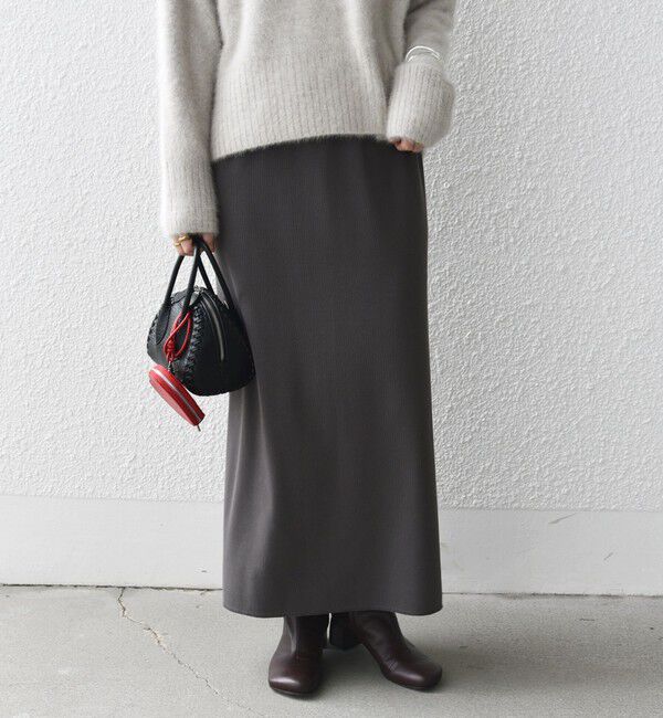 SHIPS for women「〈UVカット / 手洗い可能〉リブ ジャージー 2WAY ストレッチ スカート」|スカート|