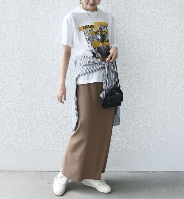 SHIPS for women「〈UVカット / 手洗い可能〉リブ ジャージー 2WAY ストレッチ スカート」|スカート|