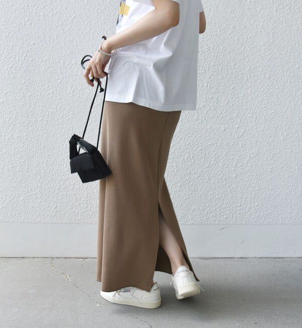 SHIPS for women「〈UVカット / 手洗い可能〉リブ ジャージー 2WAY ストレッチ スカート」|スカート|