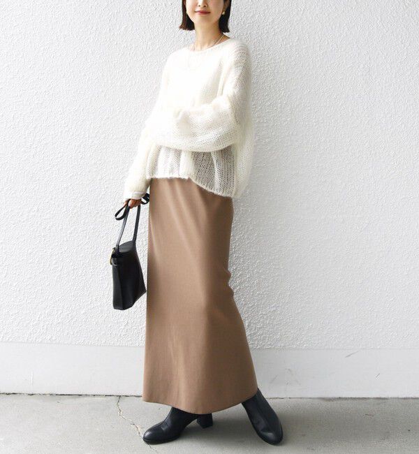 SHIPS for women「〈UVカット / 手洗い可能〉リブ ジャージー 2WAY ストレッチ スカート」|スカート|