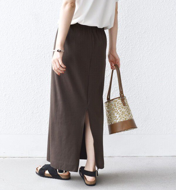SHIPS for women「〈UVカット / 手洗い可能〉リブ ジャージー 2WAY ストレッチ スカート」|スカート|