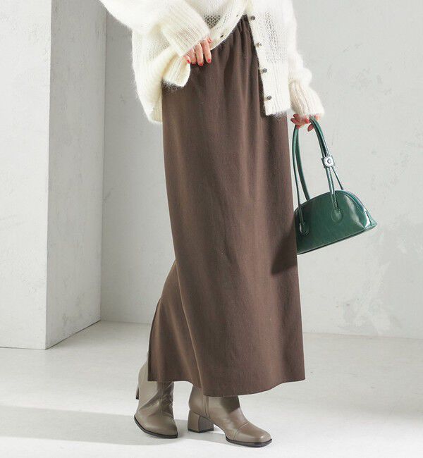 SHIPS for women「〈UVカット / 手洗い可能〉リブ ジャージー 2WAY ストレッチ スカート」|スカート|