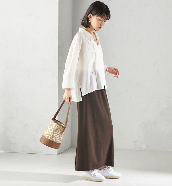 SHIPS for women「〈UVカット / 手洗い可能〉リブ ジャージー 2WAY ストレッチ スカート」|スカート|