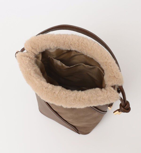 quaranciel「《一部追加予約》quaranciel: 2way コンビ バケツ ショルダーバッグ &times; フェイクファー 巾着」|ショルダー・メッセンジャー|