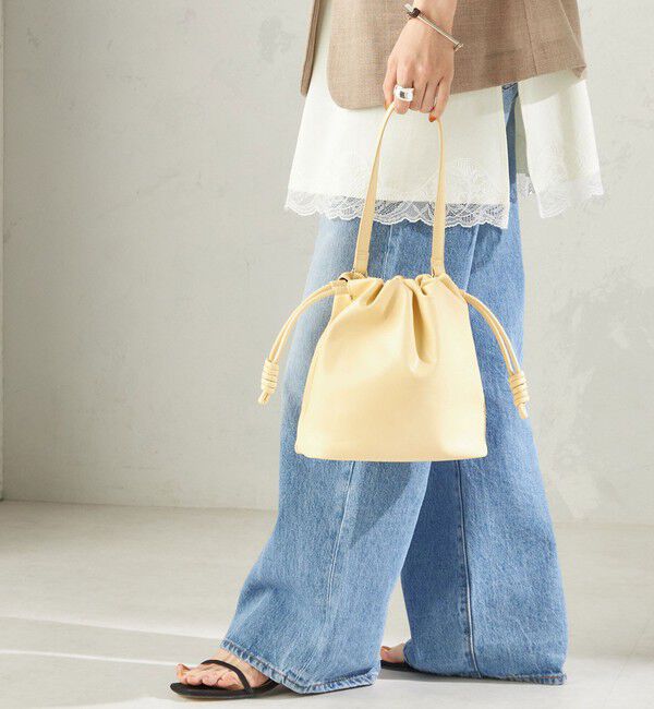 SHIPS for women「《一部予約》【WEB限定】George Cinq: DRAWSTRING BAG（S）」|ショルダー・メッセンジャー|ライトイエロー
